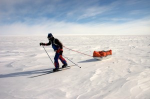 Richard skiing to the South Pole