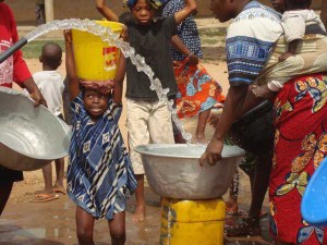 Clean water flowing in Togo
