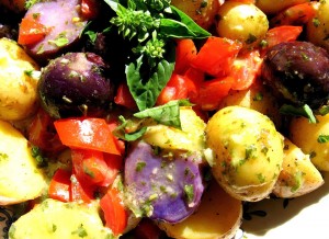 Basil potato salad in Elora, Ont.