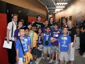 Margaret and OrKidstra members af the Josh Groban concert, 2011