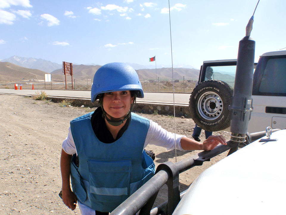 Working with the United Nations Assistance Mission in Afghanistan (UNAMA), on a visit to the provinces.