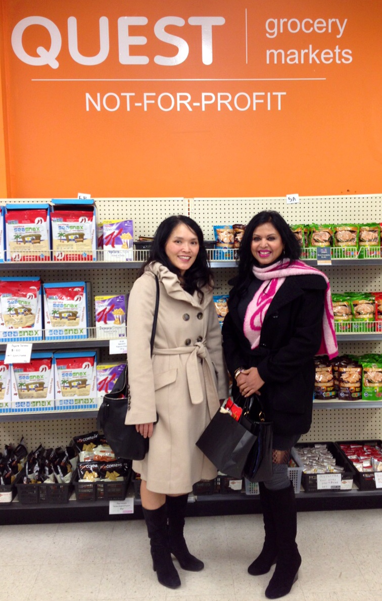 With MLA Jenny Kwan at Quest’s 2020 Dundas Street grocery market